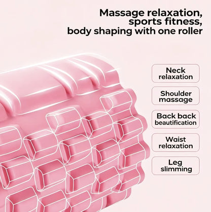 Wholesale Hollow Grid EVA Foam Roller Yoga Massage Roller Muscle Relaxation Spikey Massage Ball for Home Gym Pilates Workout