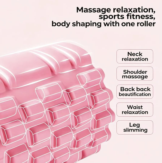 Wholesale Hollow Grid EVA Foam Roller Yoga Massage Roller Muscle Relaxation Spikey Massage Ball for Home Gym Pilates Workout