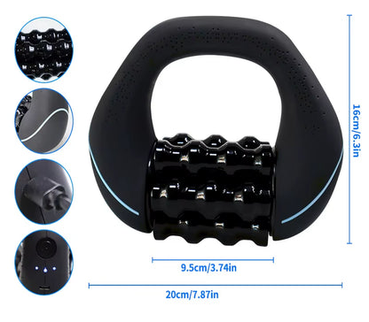 Wholesale Cordless Electric Massage Roller 3 Speed, Bulk USB Rechargeable Percussive Rolling Massager for Full Body Muscle Relax