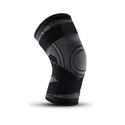 Elastic Knitted Nylon Knee Brace Compression Support Sleeve with Adjustable Straps for Running Support