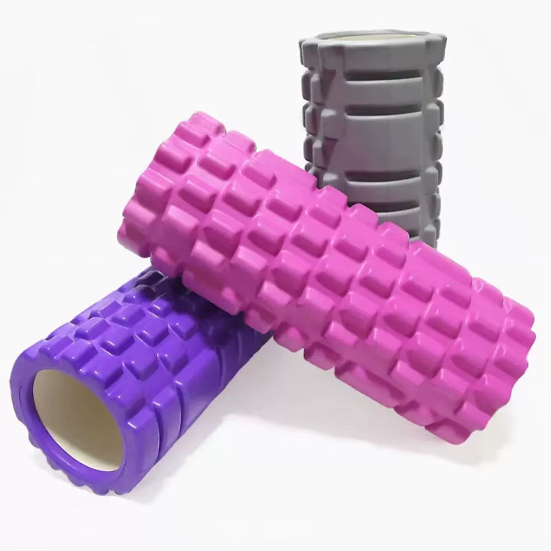 Wholesale Hollow Grid EVA Foam Roller Yoga Massage Roller Muscle Relaxation Spikey Massage Ball for Home Gym Pilates Workout