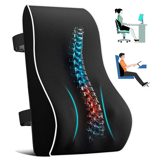 Cross-Border for Car Waist Support Office Chair Long-Time Sitting Memory Foam Backrest Ergonomic Cushion Lumbar Support YK001